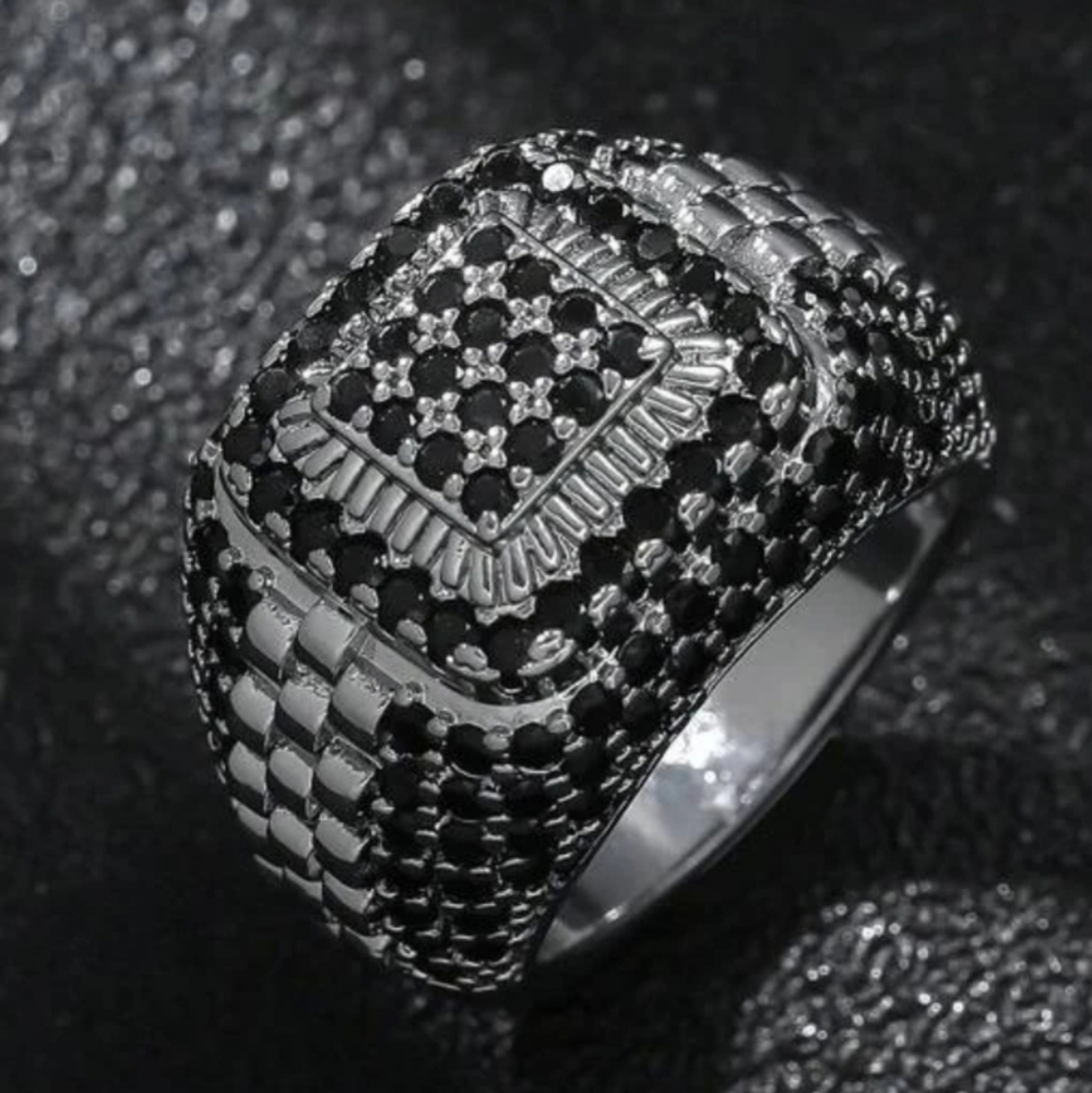 Geometric Ring For Men Silver Tone  (Copper) Jewelry SIZE 10
